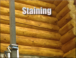  Brown County, Ohio Log Home Staining